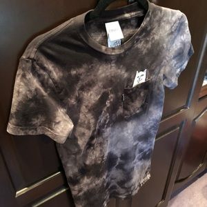 New Rip n Dip black tie dye cat shirt size small